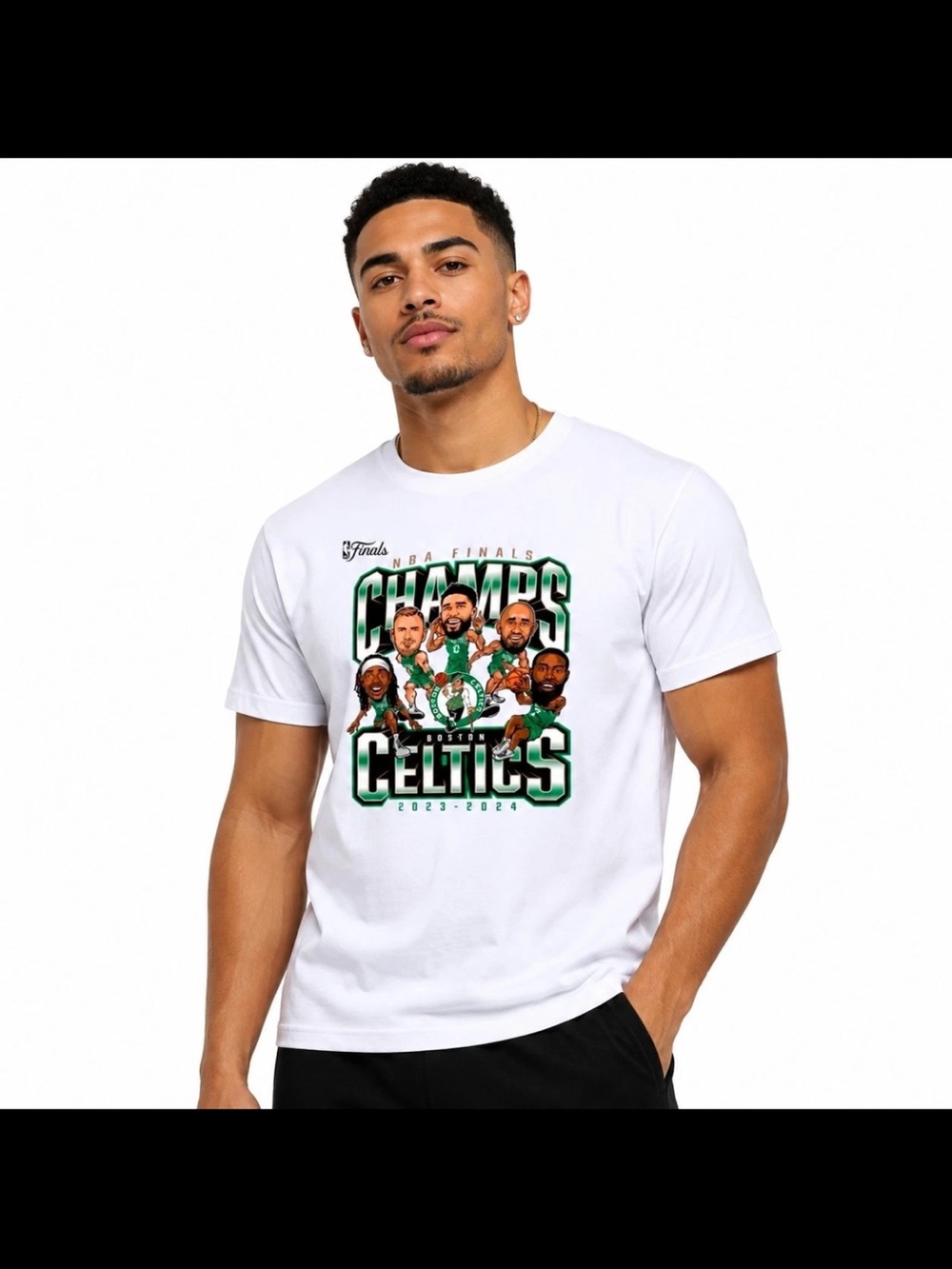 Fanatics White Celtics 'Champs' Graphic Tee
